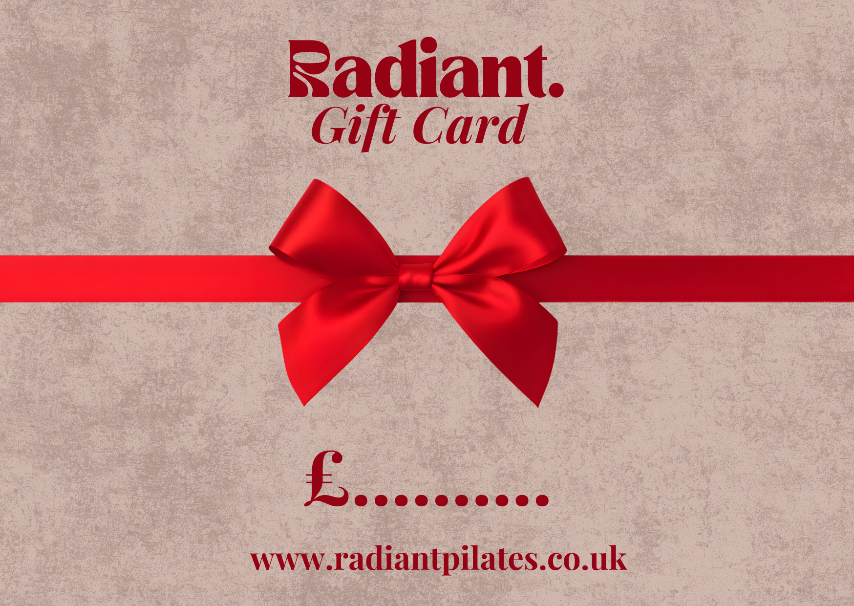 Radiant Pilates Gift Card