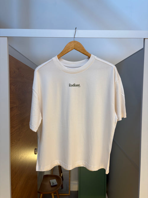 Chase Strength Not Perfection Oversized Pilates T-Shirt | Cream