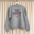 Grey marl Radiant Studio Crewneck with navy and red Radiant Club back print