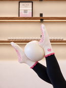 Studio Sweetheart 2.0 Pilates grip socks - studio Pilates ball pose