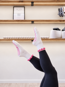 Studio Sweetheart 2.0 Pilates grip socks - studio legs raised