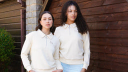 Sculpt Align Quarter-Zip Top | Cream with Piping